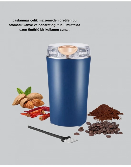 ® Paslanmaz Çelik Kahve ve Baharat Öğütücü – Otomatik Mekanizma