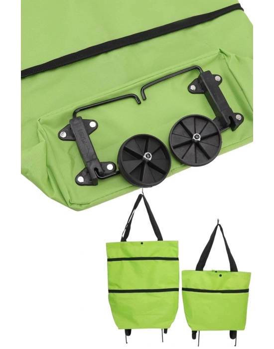 ® Pazar Arabası ve Alışveriş Çantası Çift Yönlü Kolay Tekerlekli Taşınabilir