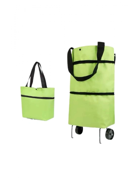 ® Pazar Arabası ve Alışveriş Çantası Çift Yönlü Kolay Tekerlekli Taşınabilir
