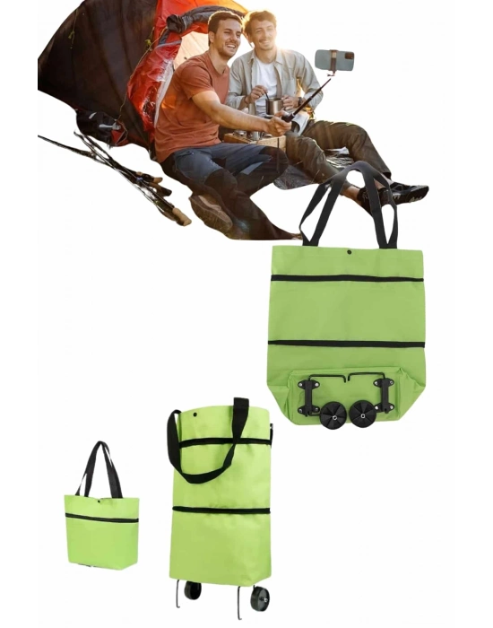 ® Pazar Çantası Tekerlekli Katlanır Pazar Arabası Çanta Market Alışveriş Arabası