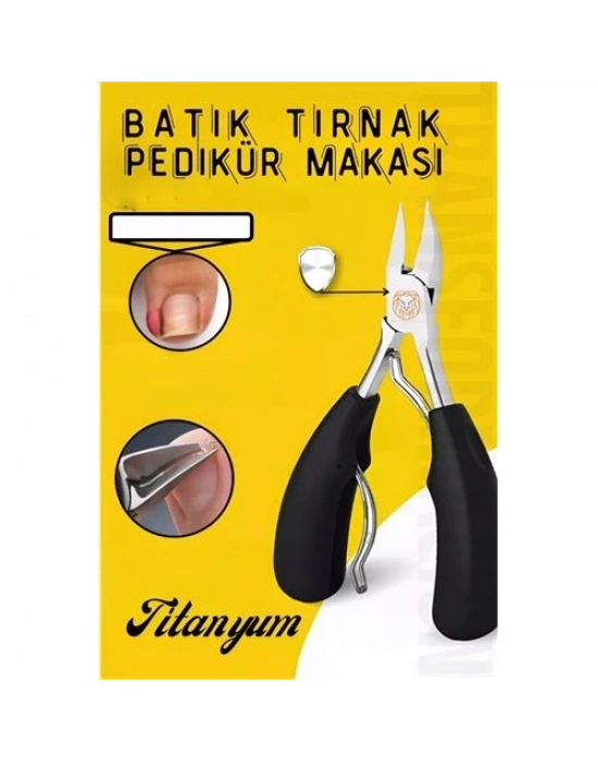 Pedikür Makası Tırnak Batık Makası Titanyum Çelik Profesyonel 721332