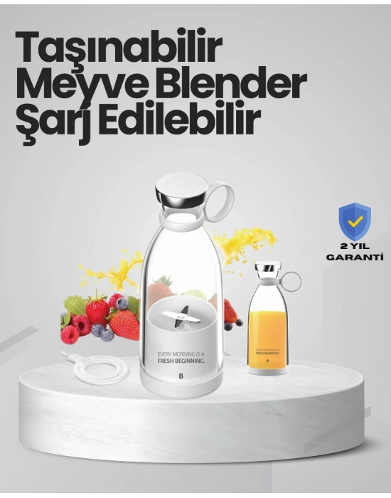 ® Pembe ve Beyaz Renk Seçenekli Mini Boy Meyve Sıkıcı