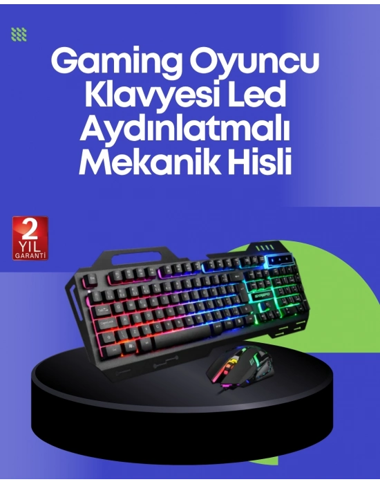 ® PG8018 LED Aydınlatmalı Mekanik Klavye Mouse – Oyunlarda Üstün Performans