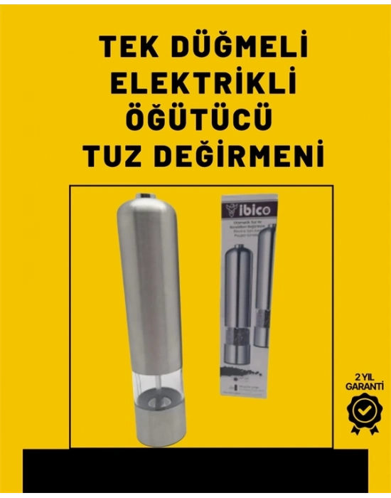 ® Pil İle Çalışan Elektrikli Baharat Öğütme Cihazı Ergonomik Şeffaf Gövde
