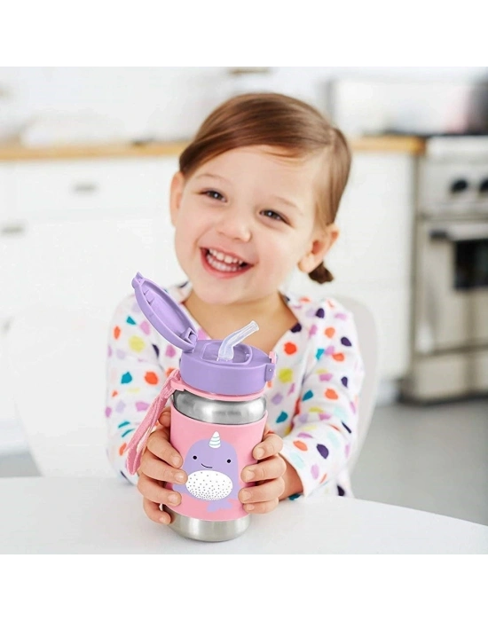 ®   Zoo Pipetli Paslanmaz Çelik Suluk 350 ml Narwhal