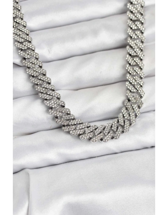 ® Pirinç Cuba Chain Gurmet Model Kolye