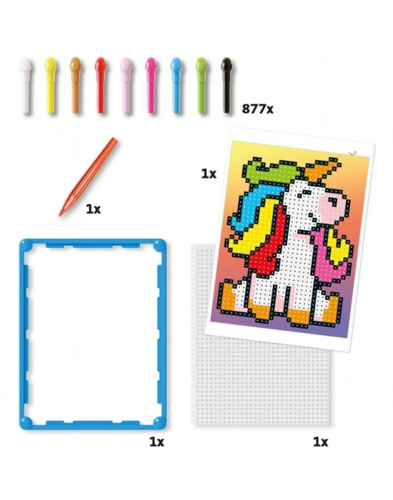 ® Pixel Sanatı Unicorn 877 Parça