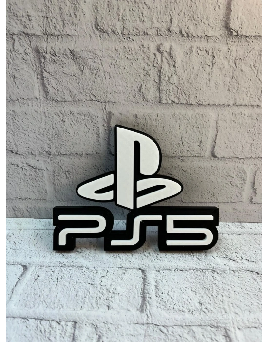 ® PlayStation 5 Logo Duvar Dekoru Minimal Tasarım 16×12 cm