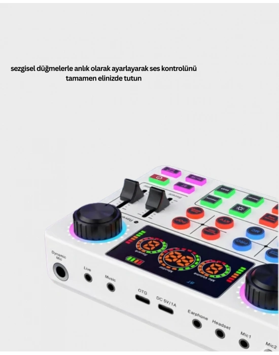 ® Podcast Karaoke ve Sosyal Medya Yayınları İçin Ses Kartı