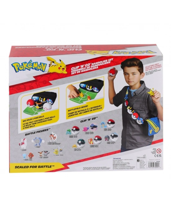 ® POK PKW3649 Pokemon Clip N Go Bandolier Büyük Set