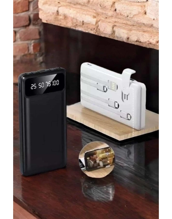 ® Powerbank 20.000 Mah Dijital Göstergeli LCD Ekran Uzun Pil Ömrü