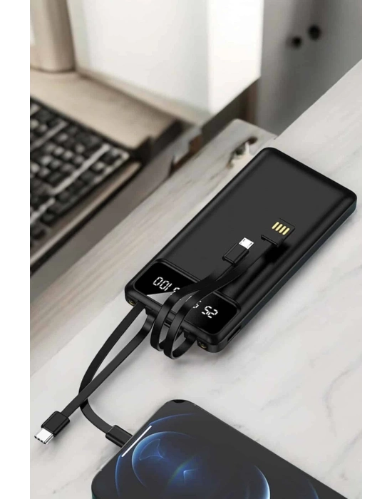 ® Powerbank 20.000 Mah LCD Ekran USB Lightning Type-C Uyumlu İOS ve Android