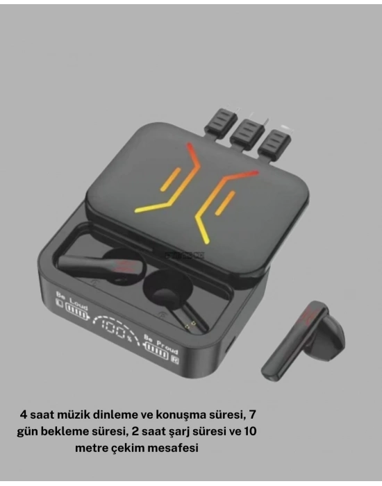 ® Powerbank’lı Bluetooth 5.3 Kulaklık – Kablolu/Kablosuz Kullanım, Dokunmatik ve Uzun Pil Süresi