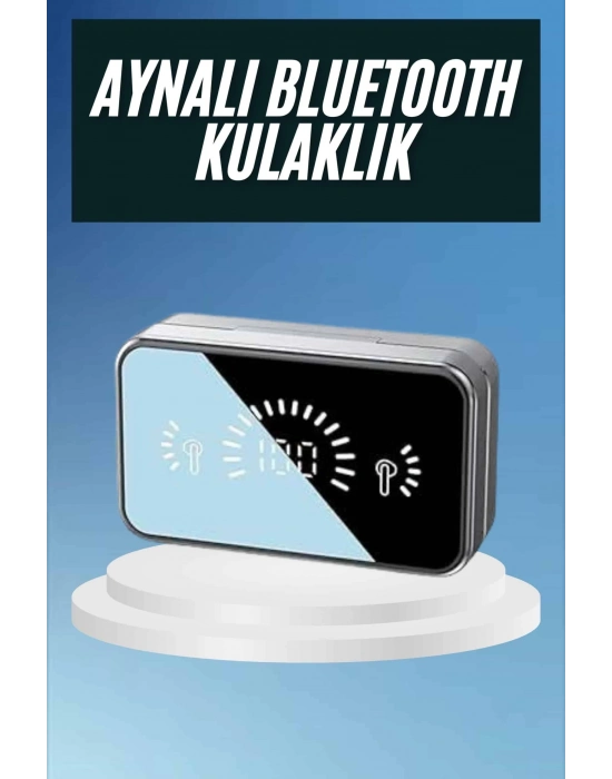 ® Powerbankli Bluetooth Kulaklık Yüksek Ses Aynalı Çift Dijital Gösterge Ekranı