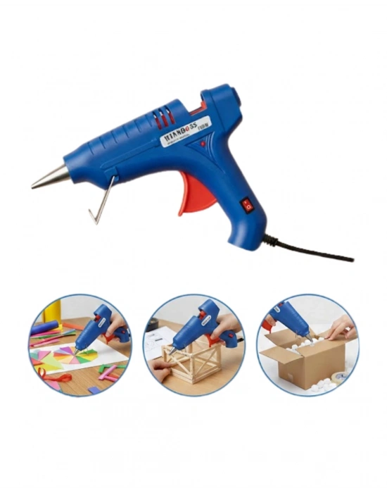 ® Pratik Kullanımlı 20W Silikon Tabancası 7.5 mm Silikon Uyumlu 5 Adet Hediye Silikon