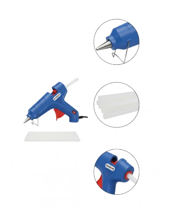 ® Pratik Kullanımlı 60 W Silikon Tabancası 11 mm Silikon Uyumlu 5 Silikon