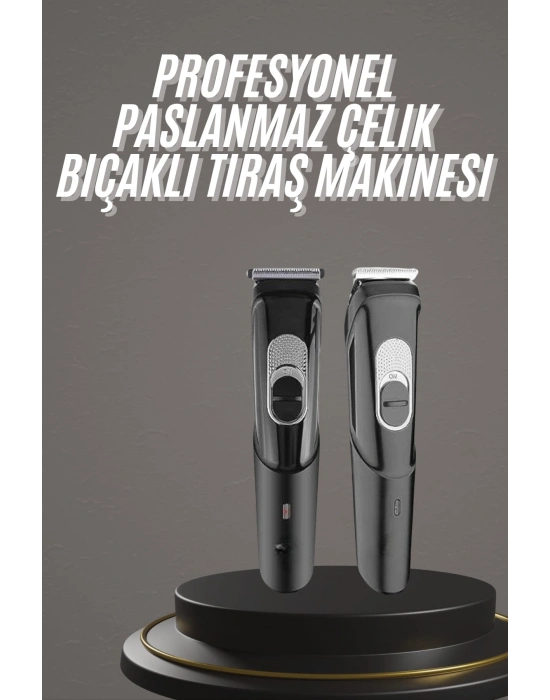® Pro Şarjlı Saç Sakal Tıraş Makinesi Ense Kesme Makinesi Lazer Öncesi Kısaltma