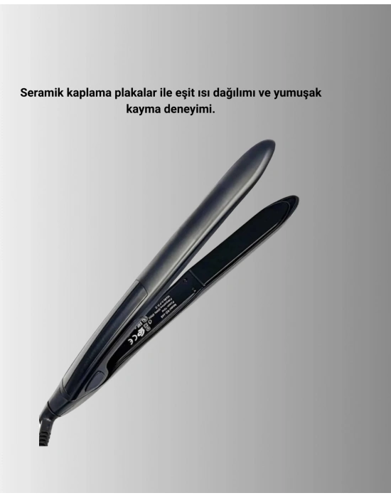 ® Profesyonel 2025 Saç Düzleştirici Isı Ayarlı Titanyum Seramik Plakalı A Kalite Orijinal
