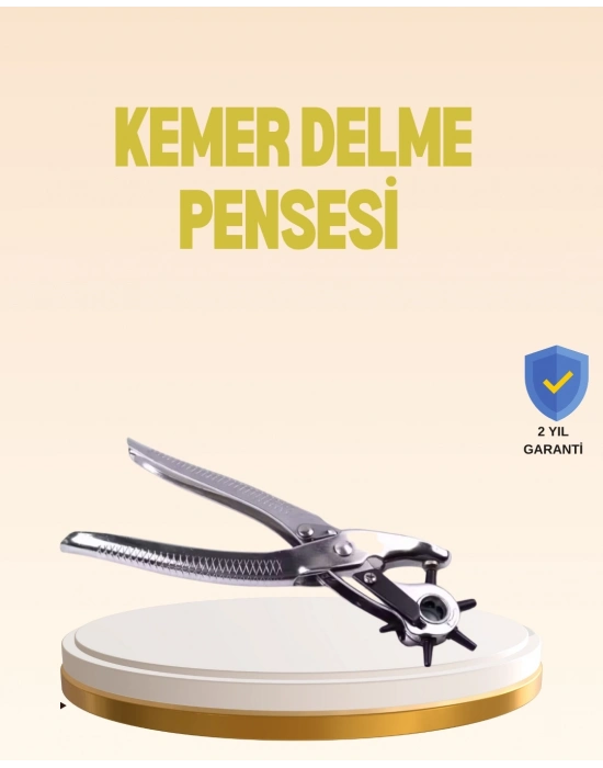 ® Profesyonel Deri Delme Pensesi Döner Başlıklı Kemer Delici 6 Fonksiyonlu