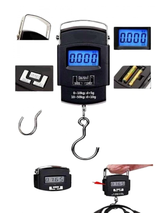 ® Profesyonel El Terazisi El Kantarı 50 Kg Dijital Göstergeli Tartı