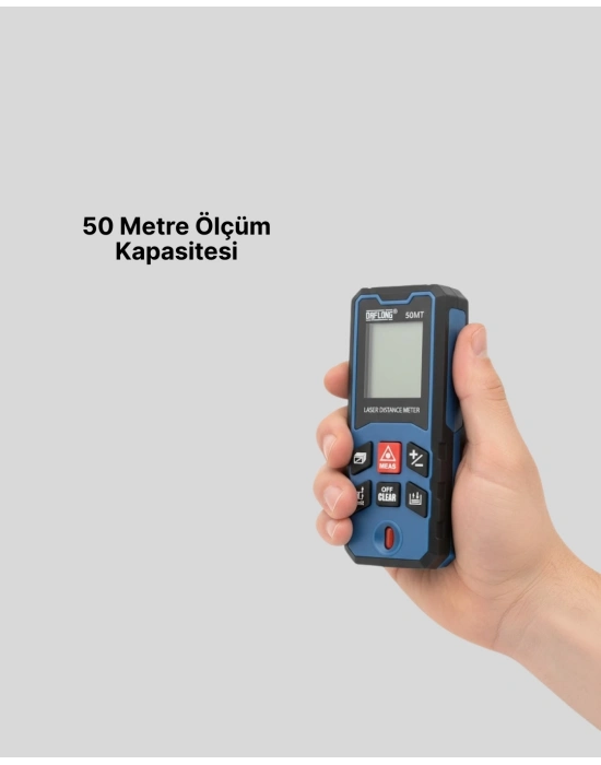 ® Profesyonel Lazer Metre Hassas Ölçüm ve Dijital Ekran