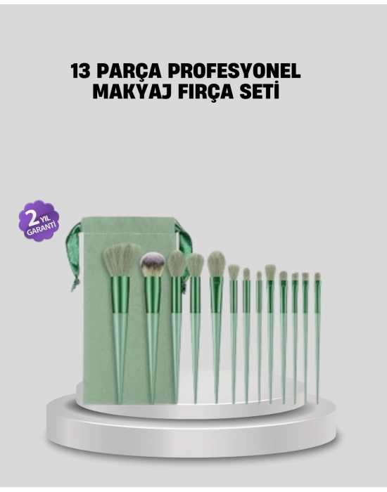 ® Profesyonel Makyaj Fırça Seti Yumuşak Kıllı Taşınabilir Çantalı