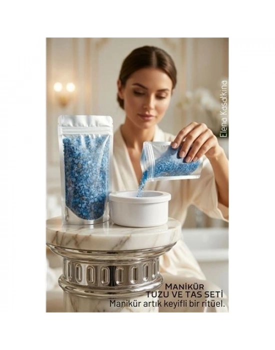 ® Profesyonel Manikür Seti: Ergonomik Manikür Tası ve Zenginleştirilmiş Granül Bakım Tuzu