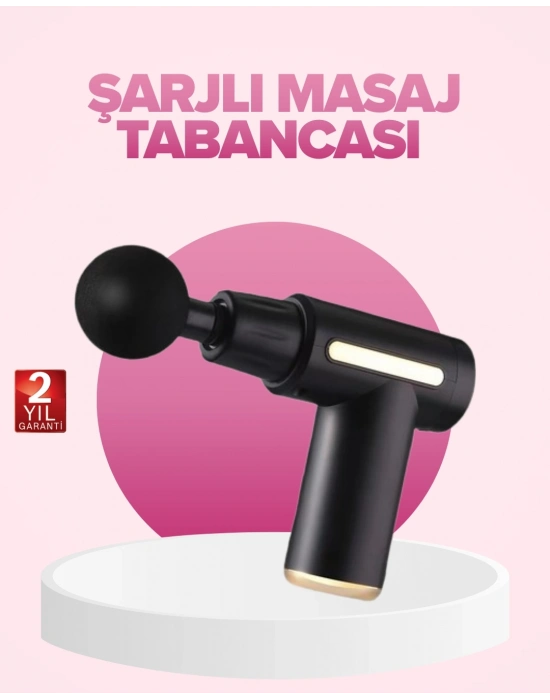 ® Profesyonel Masaj Tabancası 6 Kademeli Derin Kas Terapisi 4 Başlıklı Şarjlı Sessiz Motor