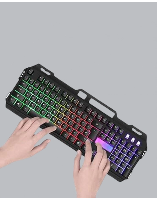 ® Profesyonel Oyuncu Klavye Mouse Seti – RGB Işıklı, Türkçe Q, DPI Ayarlı, Dayanıklı Gövde