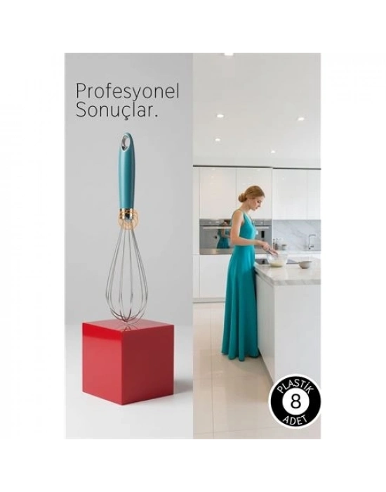 ® Profesyonel Paslanmaz Çelik Çırpıcı, Ergonomik Mutfak Mikseri 28 cm Lara Soydan Koleksiyonu