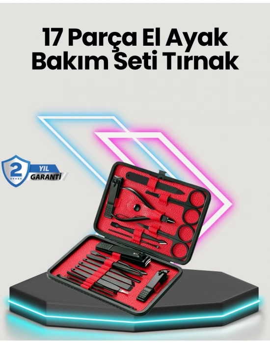 ® Profesyonel Paslanmaz Çelik Manikür & Pedikür Seti
