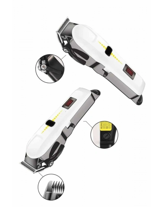 ® Profesyonel Şarjlı Tıraş Makinesi Turbo Kablosuz Saç Kesme Makinesi