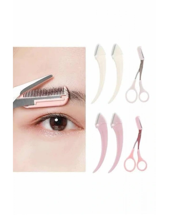 ® Profesyonel Taraklı Kaş Usturası ve Kaş Makası Bıyık Alma Kaş Usturası