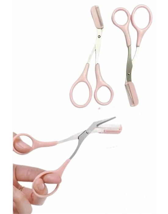 ® Profesyonel Taraklı Kaş Usturası ve Kaş Makası Bıyık Alma Kaş Usturası