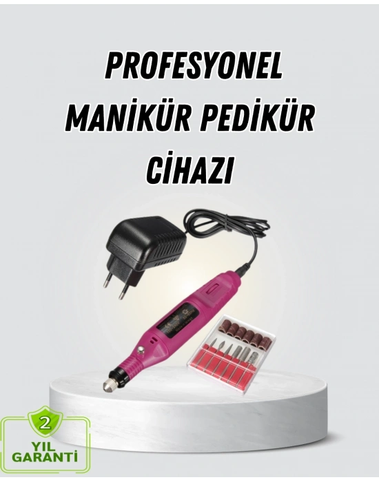 ® Profesyonel Tırnak Manikür Aleti – Şarjlı, Ayarlanabilir Hız, Düşük Titreşim ve Sessiz Motor Teknolojisi