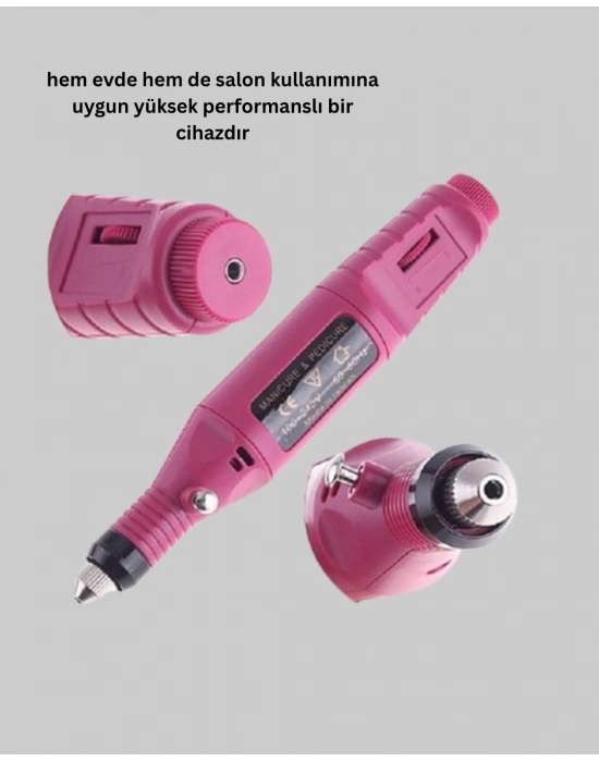 ® Profesyonel Tırnak Manikür Aleti – Şarjlı, Ayarlanabilir Hız, Düşük Titreşim ve Sessiz Motor Teknolojisi