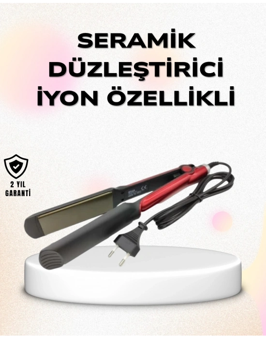 ® Profesyonel Titanyum Saç Düzleştirici – Ayarlanabilir Isı ve Hızlı Isınma Özellikli