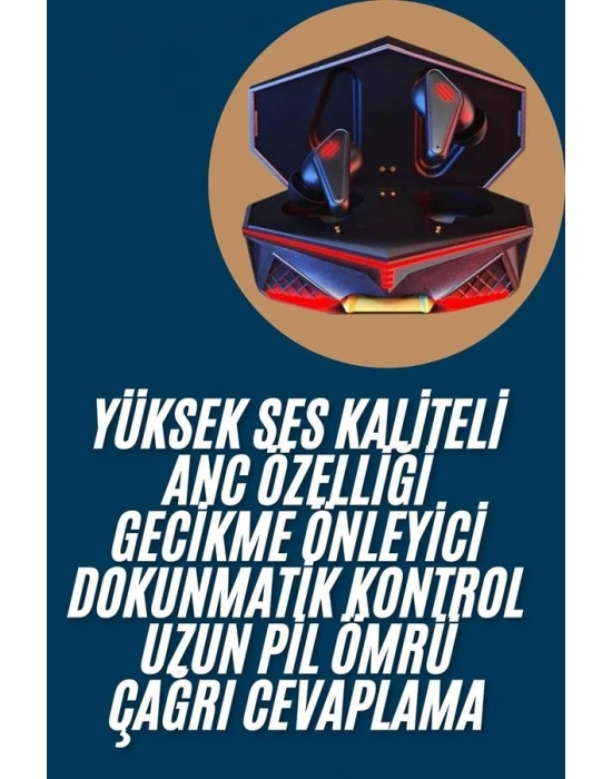 ® Profesyonel TWS Işıklı Kablosuz Bluetooth Kulaklık Oyuncu Kulaklığı