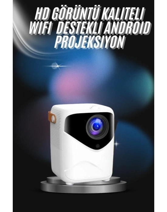 ® Projeksiyon Ev Sineması Bluetooth 4k HD Kaliteli Görüntü Kumandalı