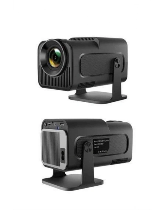 ® Projektör Siyah Android Taşınabilir Sinema Projeksiyon Wifi Destekli En Güncel Sürüm Akıllı