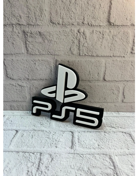 ® PS5 Logo Dekoratif Duvar Süsü Oyun Odası ve Salon Uyumu