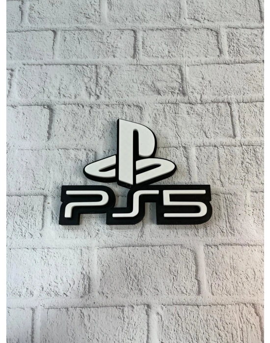® PS5 Logo Dekoratif Duvar Süsü Oyun Odası ve Salon Uyumu