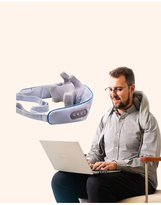 ® PU Deri Taşınabilir Masaj Aleti | Çok Bölgeli Kullanım