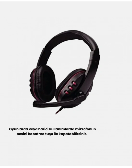 ® Rahat ve Dayanıklı Mikrofonlu Oyun Kulaklığı – Stereo Ses, Ayarlanabilir Kafa Bandı