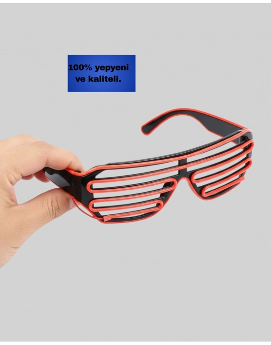 Renkli Işıklı Gözlük Eğlenceli Gece Aksesuarı