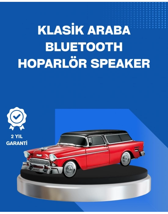 ® Retro Araba Şekilli Kablosuz Bluetooth Hoparlör