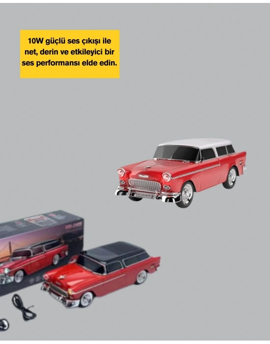 ® Retro Araba Şekilli Kablosuz Bluetooth Hoparlör