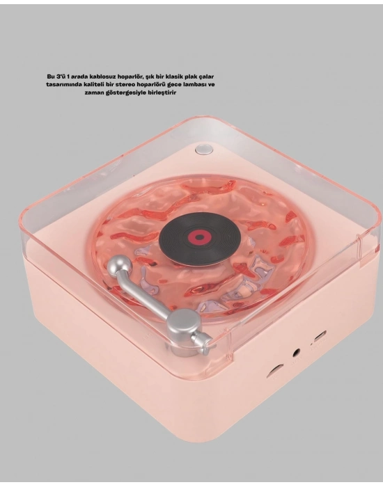 ® Retro Bluetooth Hoparlör PEMBE