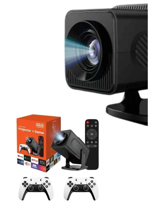 ® Retro Video Oyunu Konsolu Android Tv El Oyun Konsolu WIFI Taşınabilir Projeksiyon Cihazı