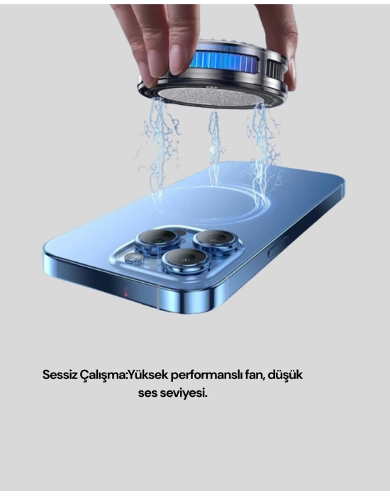 ® RGB Gaming Telefon Fanı Sessiz Soğutucu Tüm Akıllı Telefonlara Uygun